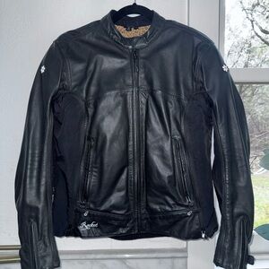 Joe Rocket Women’s Armored Leather Motorcycle Jacket